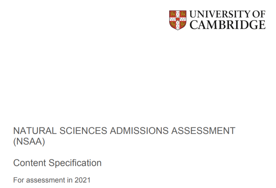 2022 Entry | 剑桥大学NSAA自然科学考试详解