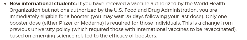 收藏 | 2022美国大学新冠疫苗最新要求一览！在国内打了疫苗还需要再打吗？