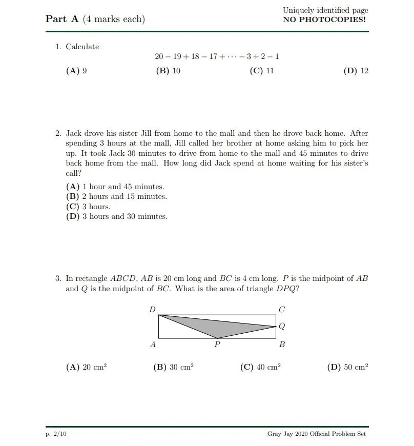 低年级不容错过的国际数学竞赛—— CMGC加拿大数学思维挑战赛