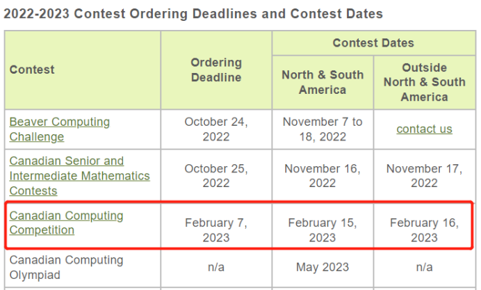 竞赛探索 | CCC计算机竞赛，加拿大滑铁卢大学“三大王牌竞赛”