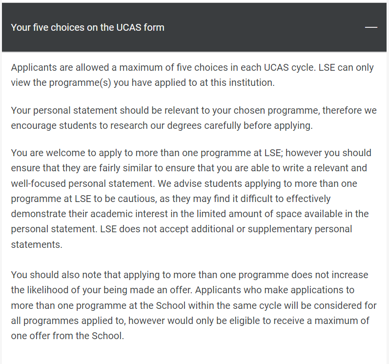 英国G5本科申请，同一所学校最多可以报几个专业？