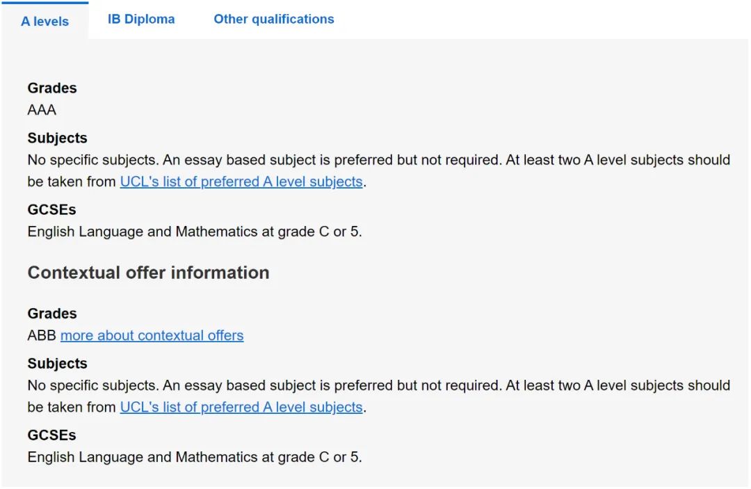2023年伦敦大学学院（UCL）入学A-Level、IB和英语的要求都有哪些呢？