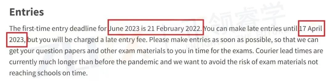 重磅！CAIE公布2023夏季大考报名时间和各科考试时间表！