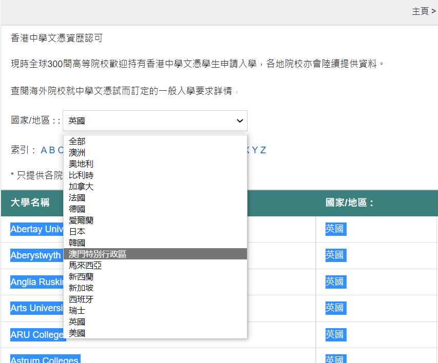 DSE成绩能申请海外300所大学，但到底是哪300所？