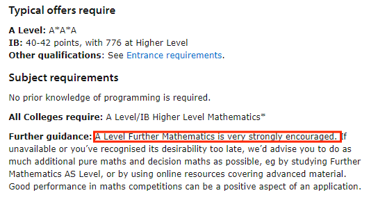 A-Level 数理五大科目如何选？来看看名校录取要求怎么说！