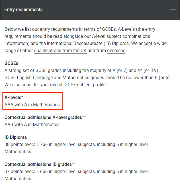 A-Level 数理五大科目如何选？来看看名校录取要求怎么说！