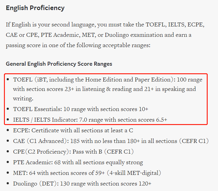 最新！英本G5+美本Top30语言要求盘点，多国联申下最好使的是...