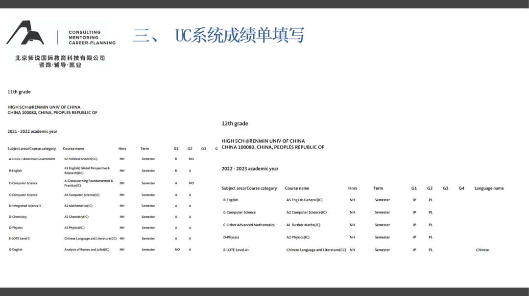 AP/IB/AL不同体系如何填写美本网申成绩单