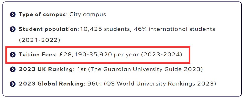 超值！盘点国际学生学费最低的英国大学（附热门院校学费汇总）