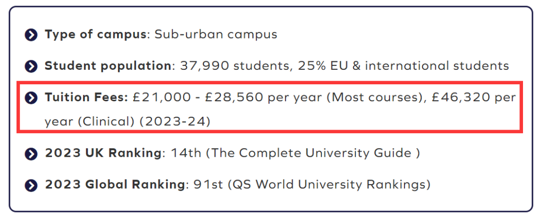 超值！盘点国际学生学费最低的英国大学（附热门院校学费汇总）