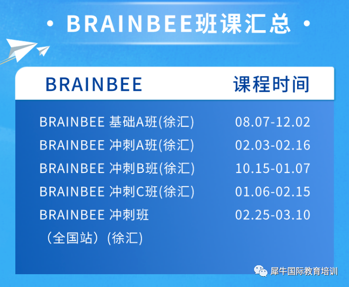 BrainBee竞赛含金量高吗？上海BrainBee竞赛培训课程哪里好？