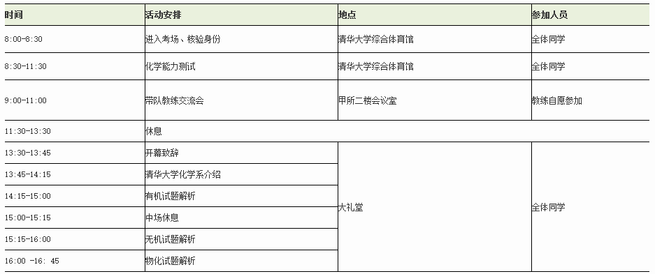 活动安排发布！清华大学化学系2023年“大中衔接”研讨与教学活动第二轮通知