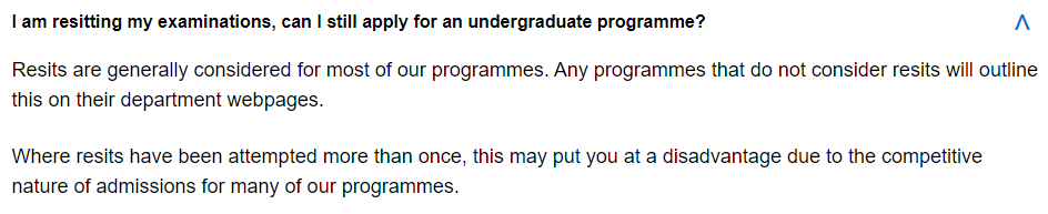 英国罗素大学集团高校接受IB重考生申请吗？