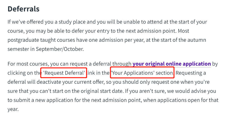 23fall的offer想延期到明年？来看看英国大学最新硕士延期政策！