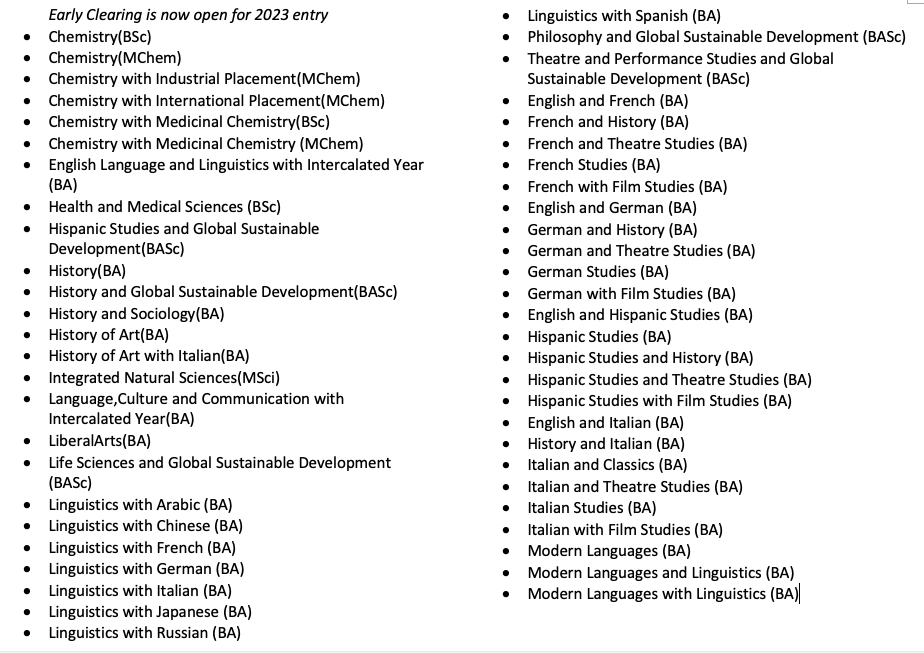 2023秋季补录专业名单更新！英国热门大学offer不再错过！