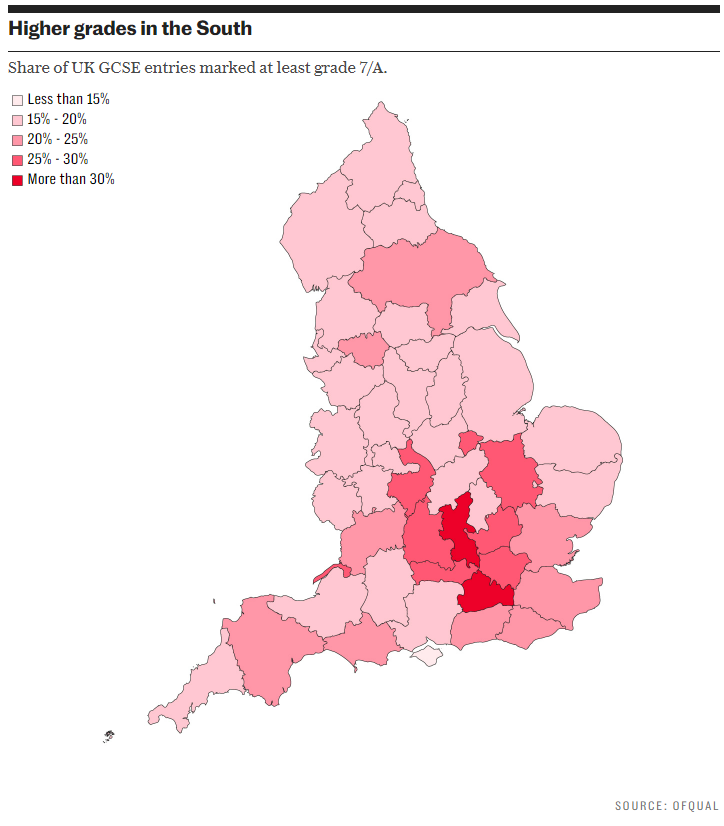 成绩报告出炉！英国私校GCSE成绩9-7比例大幅降低！英格兰考生最惨！