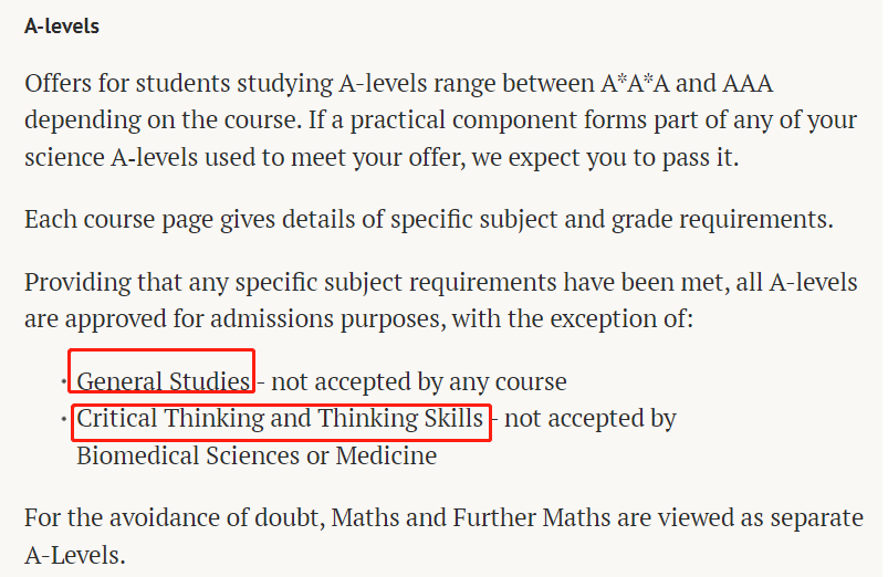 官方更新 | 牛剑G5接受这些A-Level科目申请了？