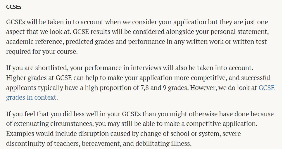 想申请这些专业！GCSE数学至少得获得7分！