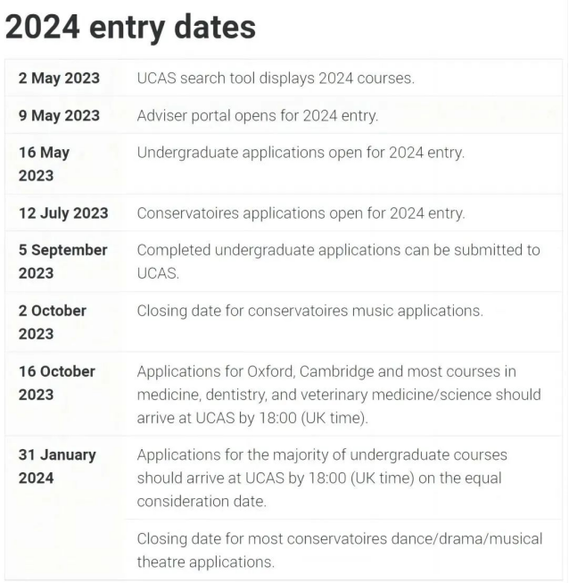 UCAS开放2024entry申请，新一轮申请季真的来了！详解2024Fall英本申请时间轴