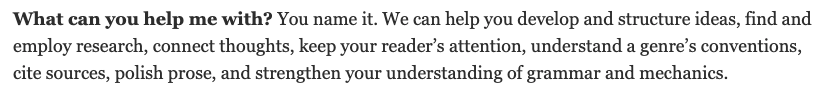 找大学writing center帮忙看文书，我心态崩了...