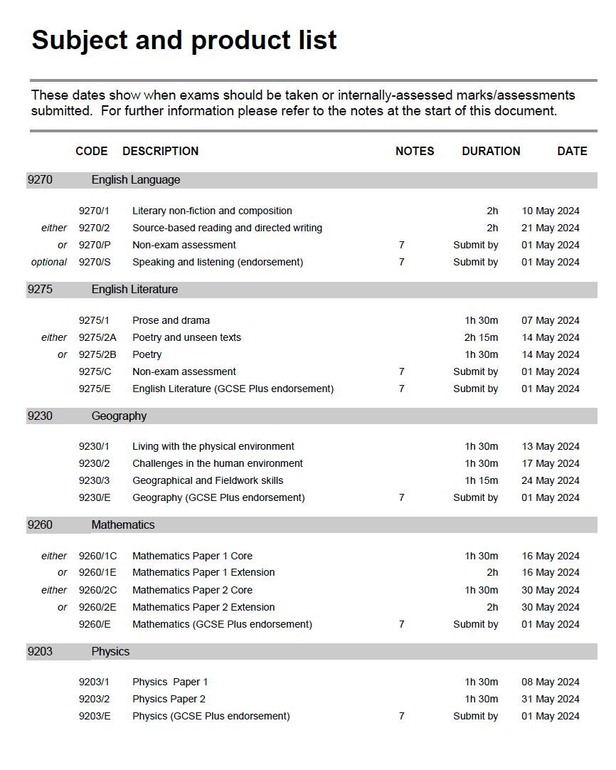 三大考试局发布2024年1、5月IG/AL最新统考时间安排表