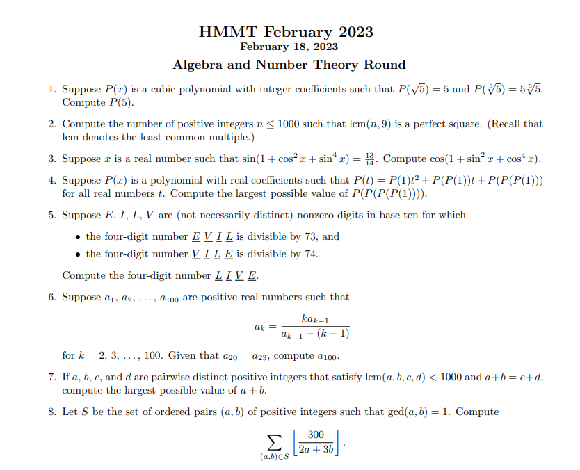 AMC进阶版！HMMT哈佛—麻省理工数学锦标等你来挑战！