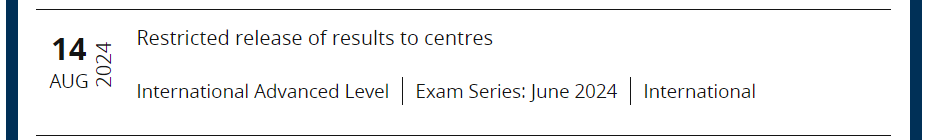 定了！2024年夏季大考放榜时间公布！CIE A-level和IG放榜竟安排在同一天？
