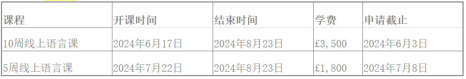 英国高校最新申请信息更新：语言班、重要时间截点
