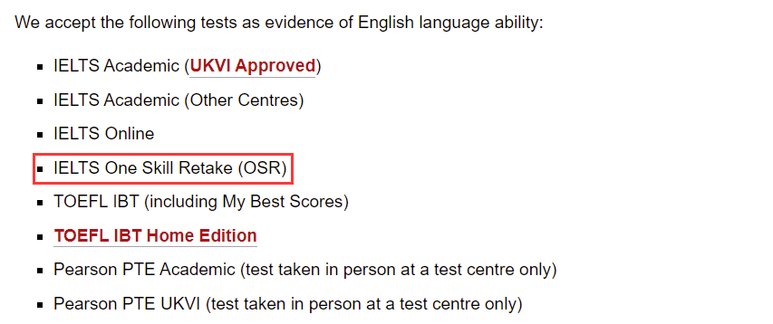 盘点「接受」or「不接受」雅思单科重考成绩的英国院校！快来对号入座吧！
