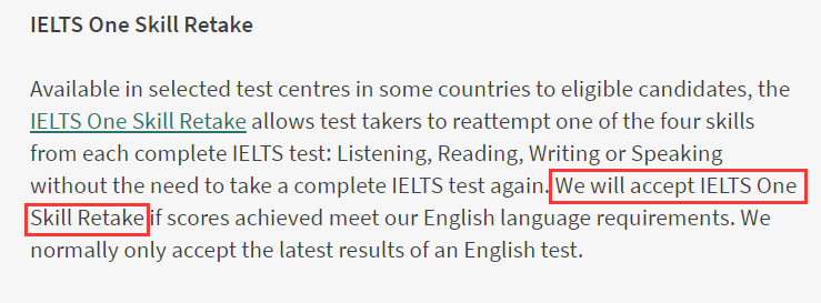盘点「接受」or「不接受」雅思单科重考成绩的英国院校！快来对号入座吧！