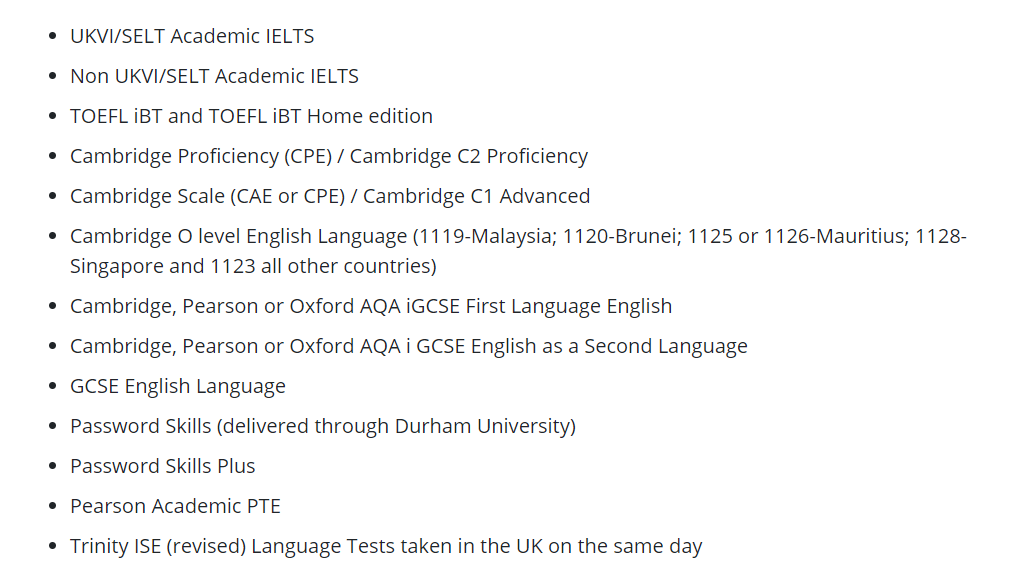 盘点QS前百英国大学接受的英语考试类型及最低分数要求