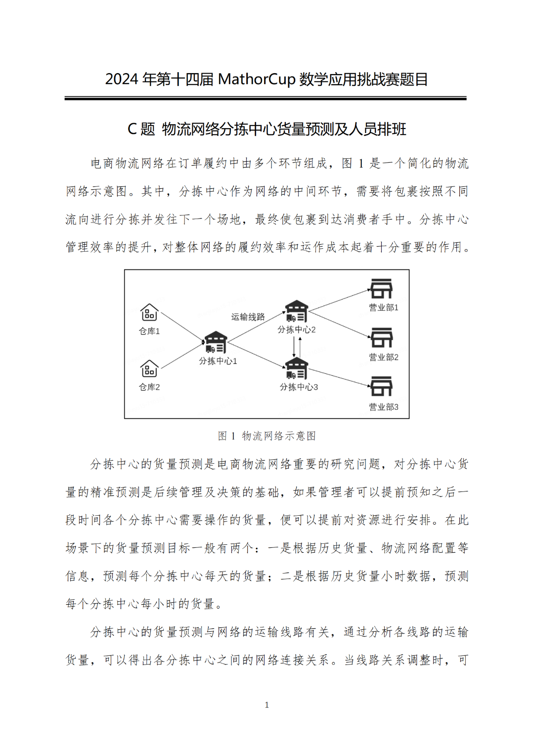 赛题发布 | 2024年第十四届MathorCup数学应用挑战赛赛题正式发布！