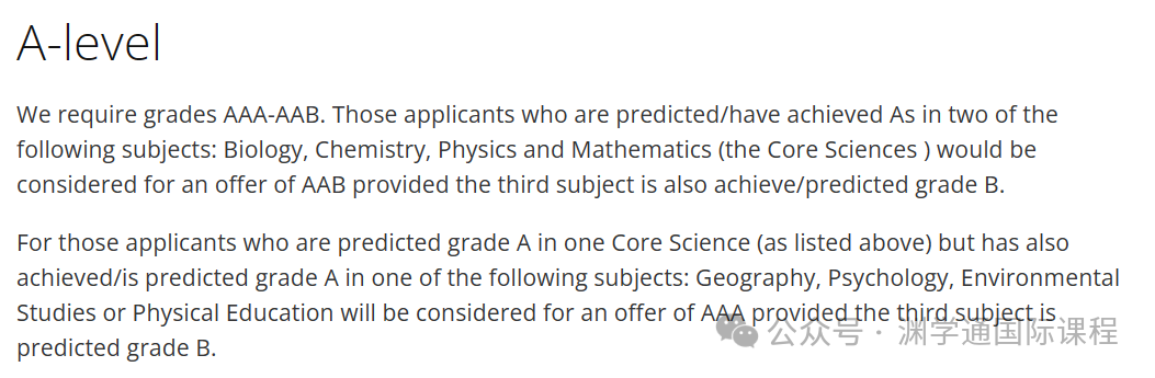 2025年【心理学】专业英国TOP10大学申请要求：A-Level/IB/语言！