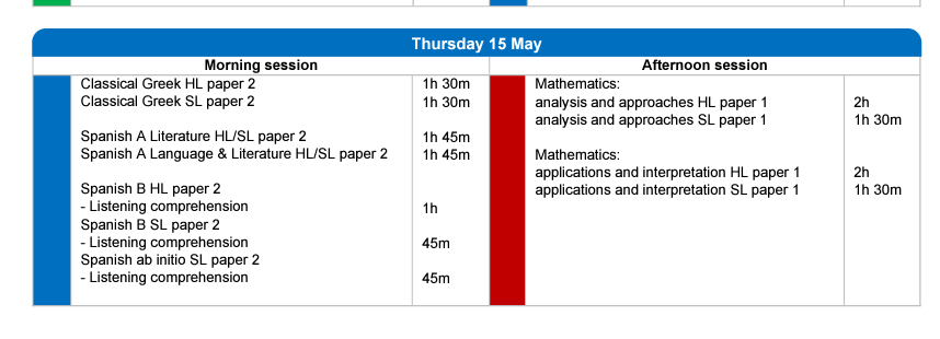 2025 IB exam date 公布，数学考试时间有大变化