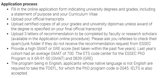 25fall申请季 | ESSEC高商PhD博士项目申请时间公布！