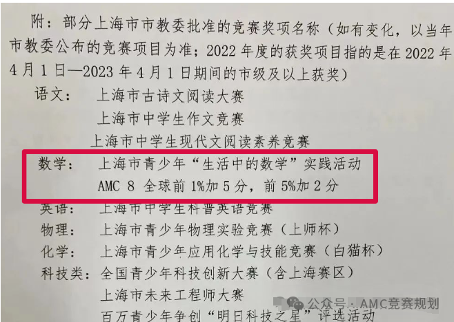 AMC8 VS 思维100 | 上海三公更看重哪个？