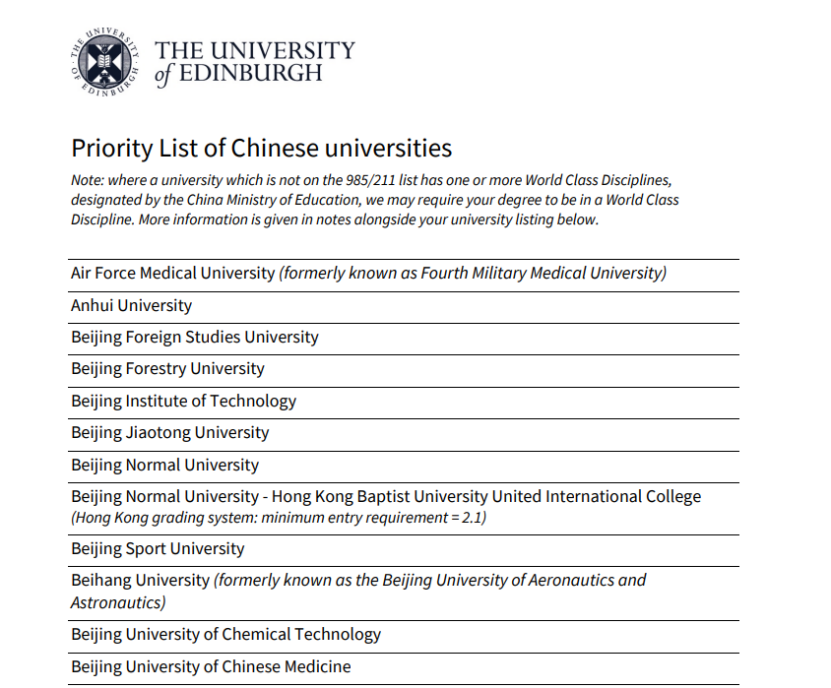 解读各校录取偏好！英国院校更喜欢哪些国内院校的本科生呢？