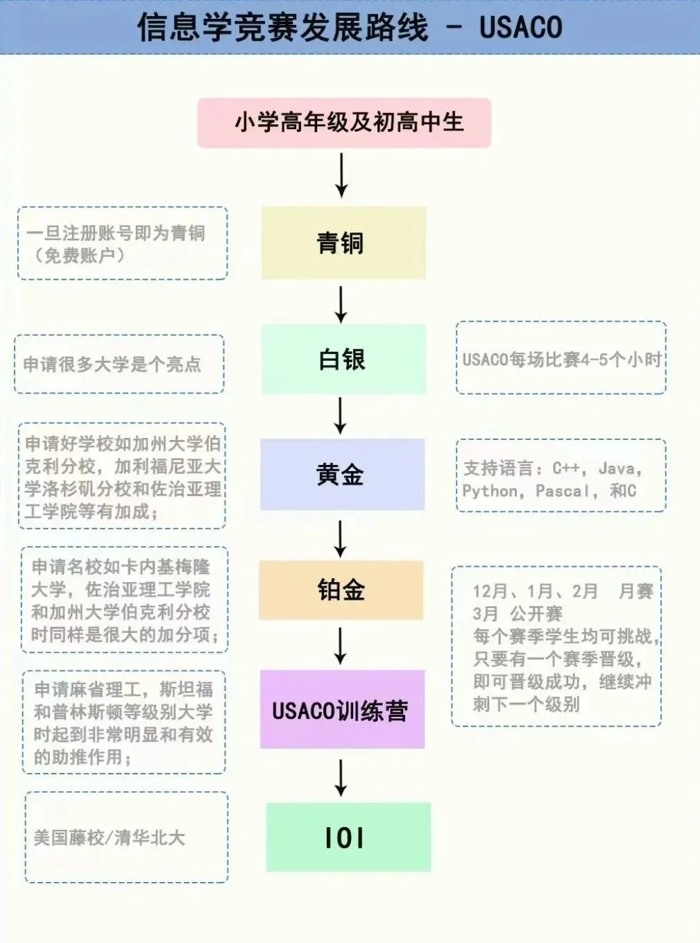 国际竞赛科普丨USACO美国信息学奥林匹克赛制/考试范围/含金量一文写清