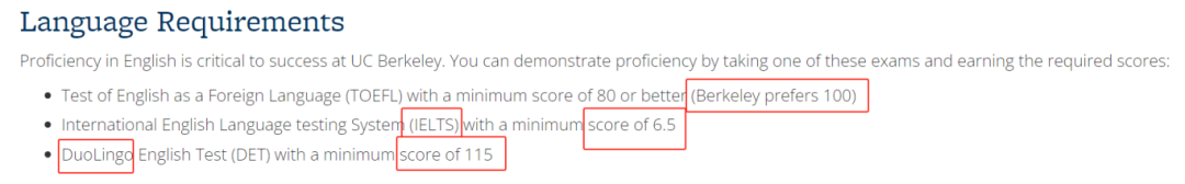 加州理工、康奈尔多邻国最低要求130分，附美国TOP30综合性大学语言类考试政策！
