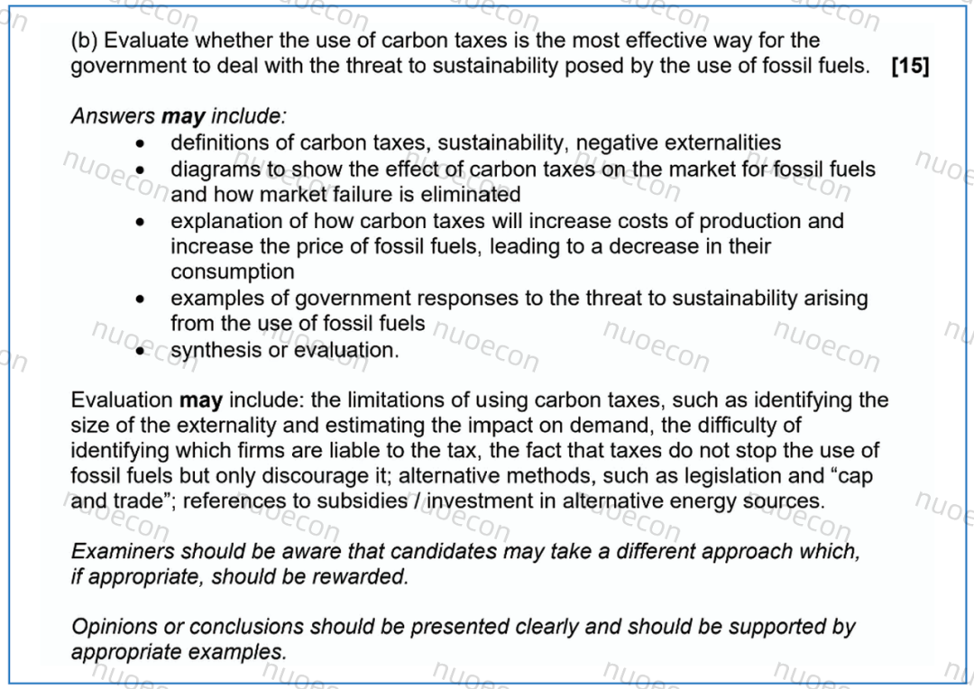 IB 经济 Paper 1 Part b 怎么答才能拿满分？