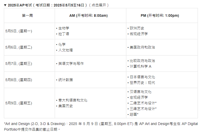 中国大陆\香港\新加坡\韩国考场AP考试科目对比 附中国香港2025AP报名攻略