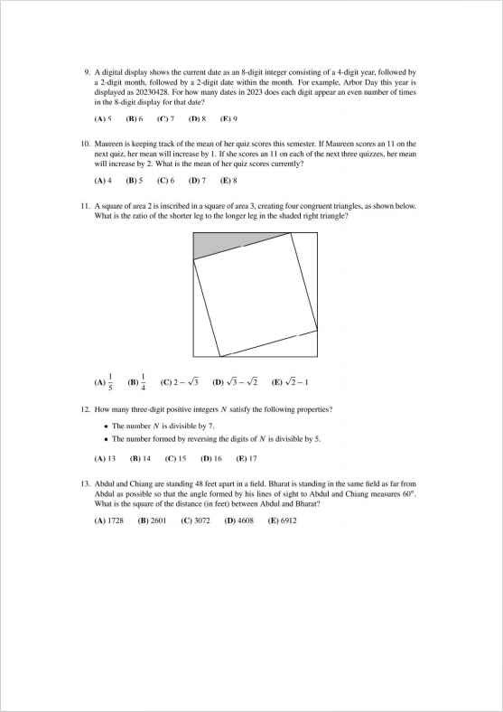 参加AMC10需要什么基础？AMC10常见概念和公式有哪些？